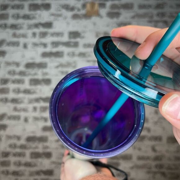 Starbucks | blue travel cup with lid and straw - Picture 2 of 8